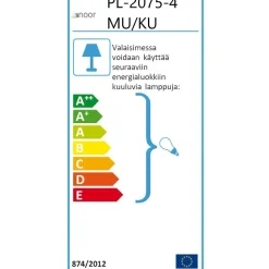 Porttivalaisin Noor Kello Ø240x520 mm musta/kulta