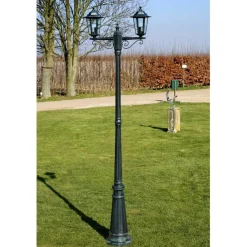Preston puutarhan valotolppa 2-lyhtyä korkeus 215 cm