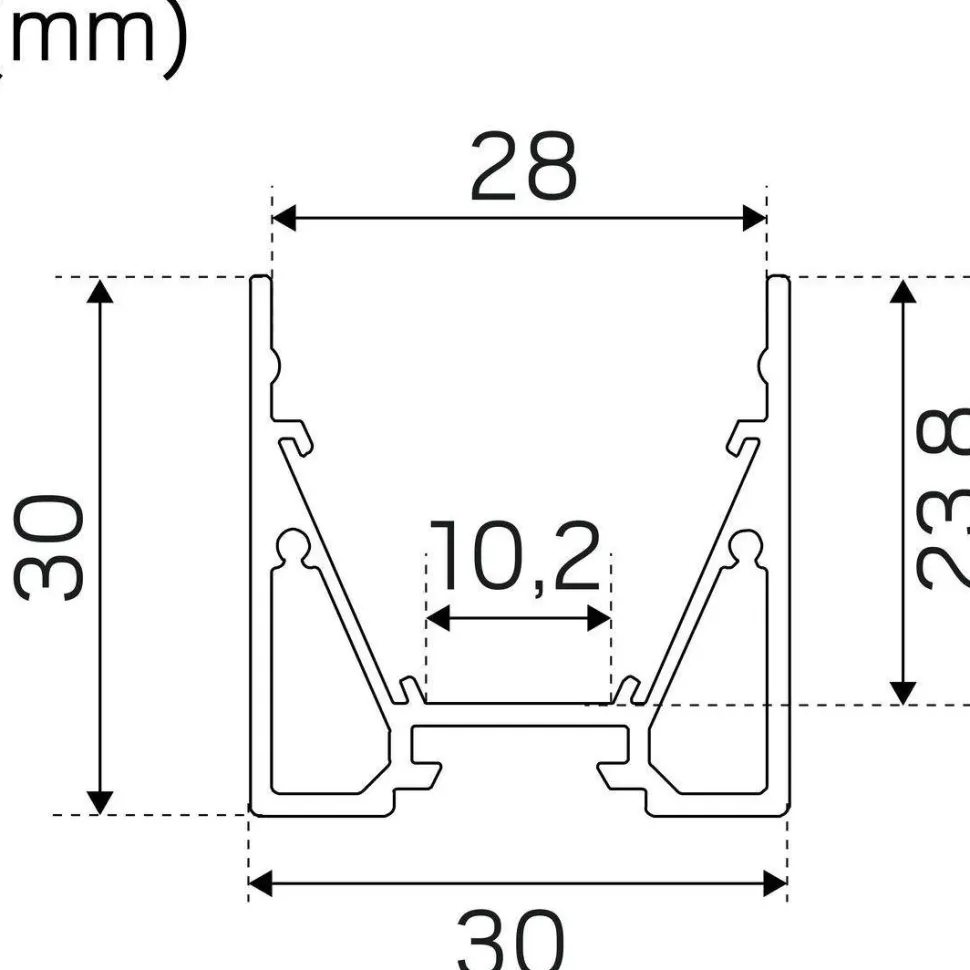 Profiili LED-nauhalle Hide-a-lite Maxi U 2m musta