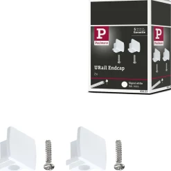 Päätykappaleet Paulmann URail 13x21mm pari valkoinen
