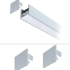 Päätykappalesetti Paulmann Linion Accessories 2kpl, mattamusta