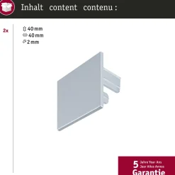 Päätykappalesetti Paulmann Linion Accessories 2kpl, mattamusta