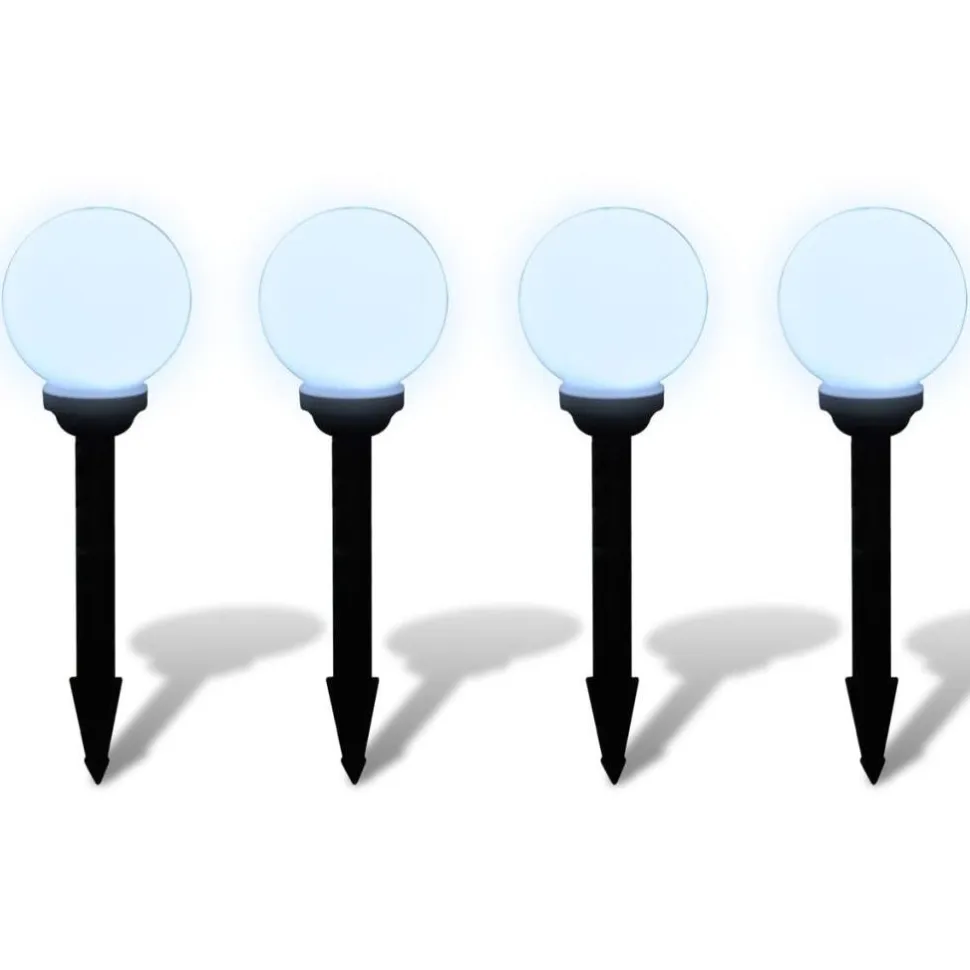 Puutarhan polkuvalaisin aurinkovoima pallo led 15 cm 4 kpl
