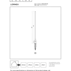 Puutarhaspotti Lucide Lornex, Ø4.9cm, IP54, 6W, musta