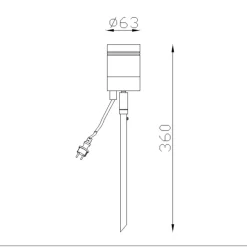 Puutarhaspottivalaisin Lucide Arne-LED Ø6.3 cm 1x5W IP44 satiinikromi