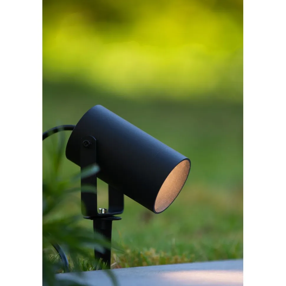 Puutarhavalaisin Lucide Taylor Ø10cm, 1xGU10, IP65, musta