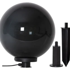 Puutarhavalaisin Star Trading Orby, 20cm, musta/savunharmaa