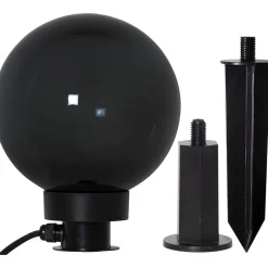 Puutarhavalaisin Star Trading Orby, 20cm, musta/savunharmaa