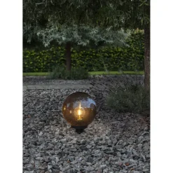 Puutarhavalaisin Star Trading Orby, 20cm, musta/savunharmaa