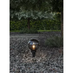 Puutarhavalaisin Star Trading Orby, 20cm, musta/savunharmaa