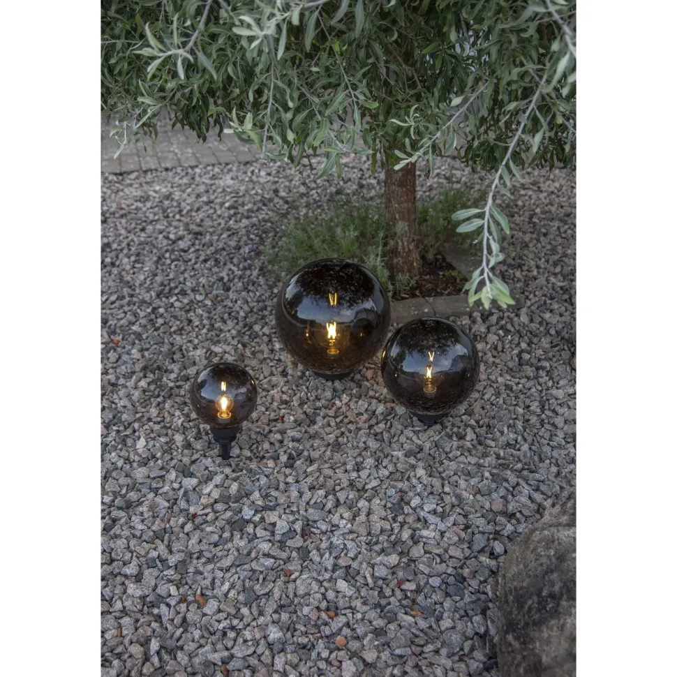 Puutarhavalaisin Star Trading Orby, 20cm, musta/savunharmaa