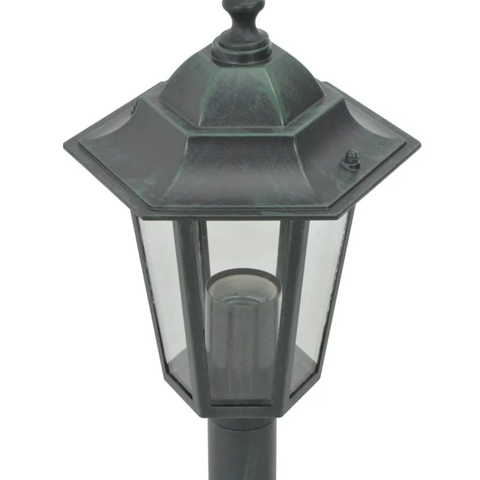 Pylväsvalaisimet 6 kpl e27 110 cm alumiini tummanvihreä