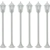 Pylväsvalaisimet puutarhaan 6kpl e27 110cm alumiini