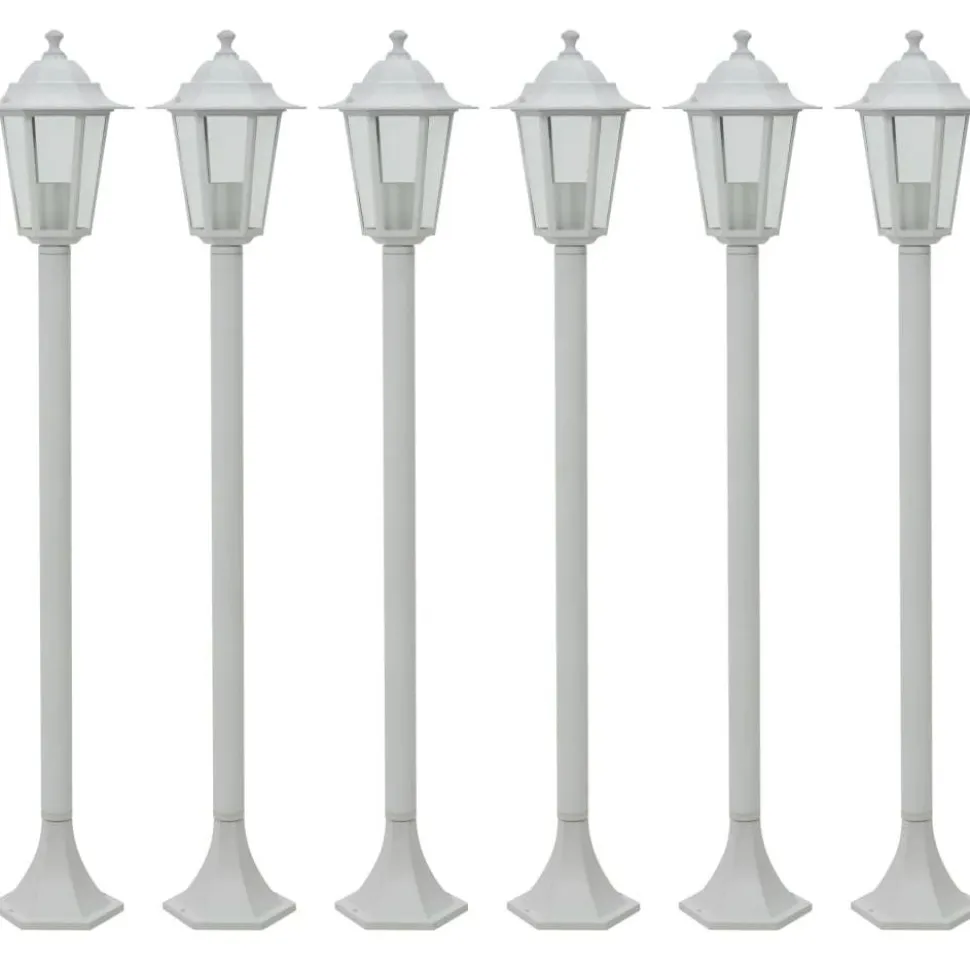 Pylväsvalaisimet puutarhaan 6kpl e27 110cm alumiini