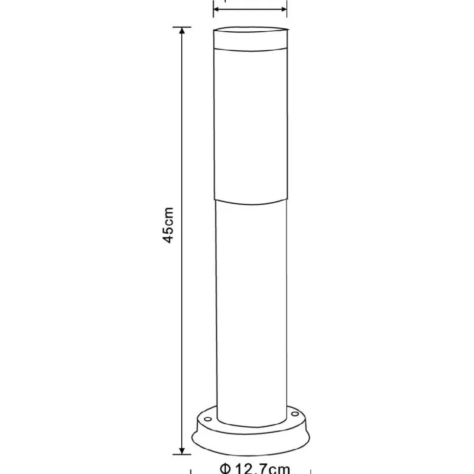 Pylväsvalaisin Globo Boston Ø12,7x45cm 60W teräs