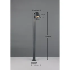 Pylväsvalaisin Trio Beni 60cm GU10 antrasiitti