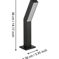 Pylväsvalaisin Eglo Ugento LED 36cm musta