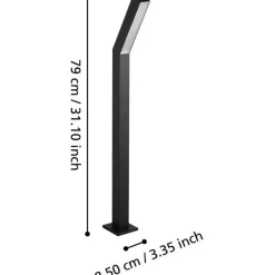 Pylväsvalaisin Eglo Ugento LED 36cm musta