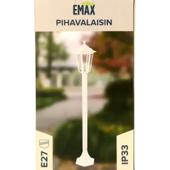 Pylväsvalaisin Emax, 1.2m, E27, valkoinen