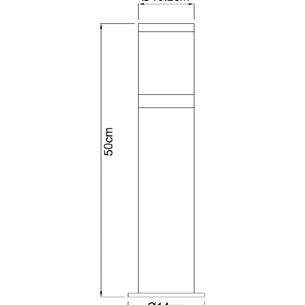 Pylväsvalaisin Globo Xeloo Ø14x50cm 60W teräs