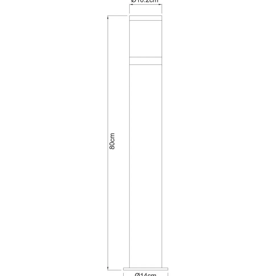 Pylväsvalaisin Globo Xeloo Ø14x80cm 60W teräs