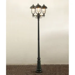 Pylväsvalaisin Konstsmide Parma 7227-600 600x600x2180 mm 3-haarainen vihreä