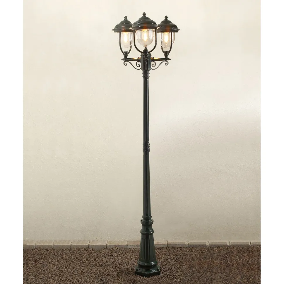 Pylväsvalaisin Konstsmide Parma 7227-600 600x600x2180 mm 3-haarainen vihreä