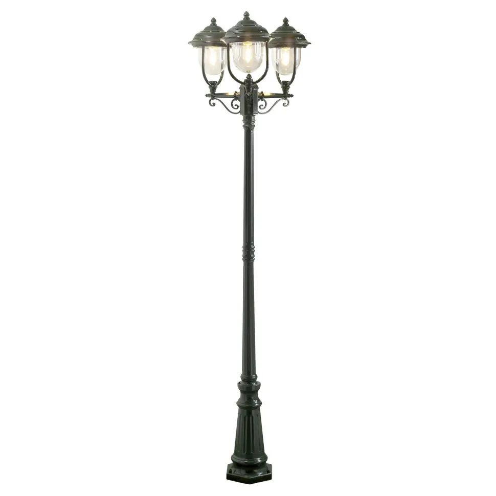 Pylväsvalaisin Konstsmide Parma 7227-600 600x600x2180 mm 3-haarainen vihreä