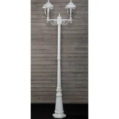 Pylväsvalaisin Noor Kello 2-osainen 2180x650 mm valkoinen/kulta