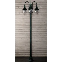 Pylväsvalaisin Noor Trumpetti 2350x735 mm 3-osainen vihertävä musta