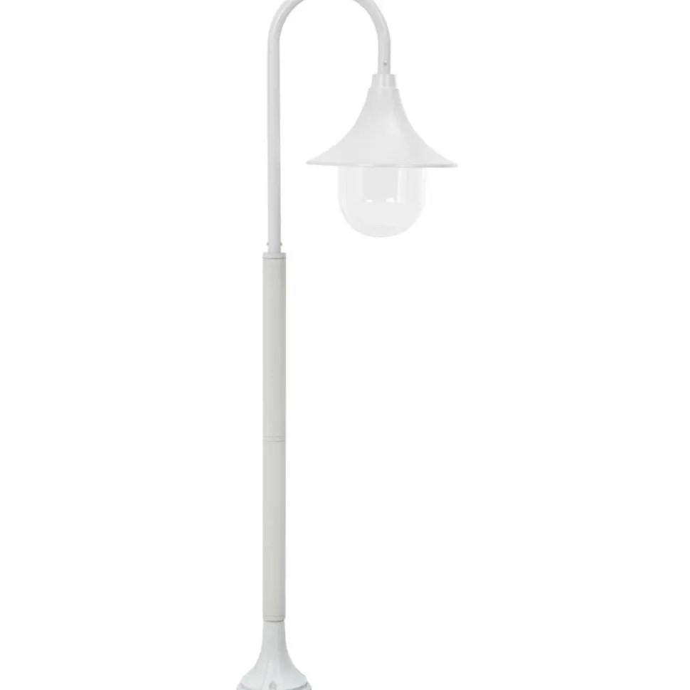 Pylväsvalaisin puutarhaan e27 120 cm alumiini valkoinen