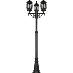 Pylväsvalaisin Trio Elvo, 3-os, 240cm, E27 mattamusta