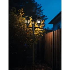 Pylväsvalaisin Trio Elvo, 3-os, 240cm, E27 mattamusta