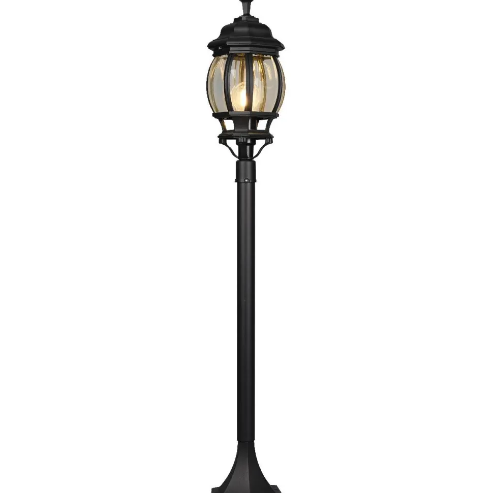 Pylväsvalaisin Trio Elvo, 1-os, 100cm, E27, mattamusta