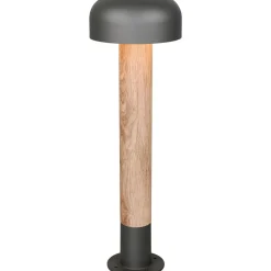 Pylväsvalaisin Trio Fraser 54cm E27 alas antrasiitti/puu