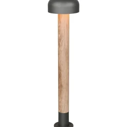 Pylväsvalaisin Trio Fraser 54cm E27 alas antrasiitti/puu