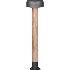 Pylväsvalaisin Trio Fraser 54cm E27 alas antrasiitti/puu