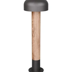 Pylväsvalaisin Trio Fraser 54cm E27 alas antrasiitti/puu