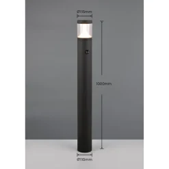 Pylväsvalaisin Trio Tagus LED 50cm liiketunnistimella antrasiitti/kirkas