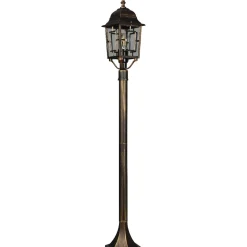 Pylväsvalaisin Trio Volturno, 1-os, 100cm, E27, antiikkirustiikki