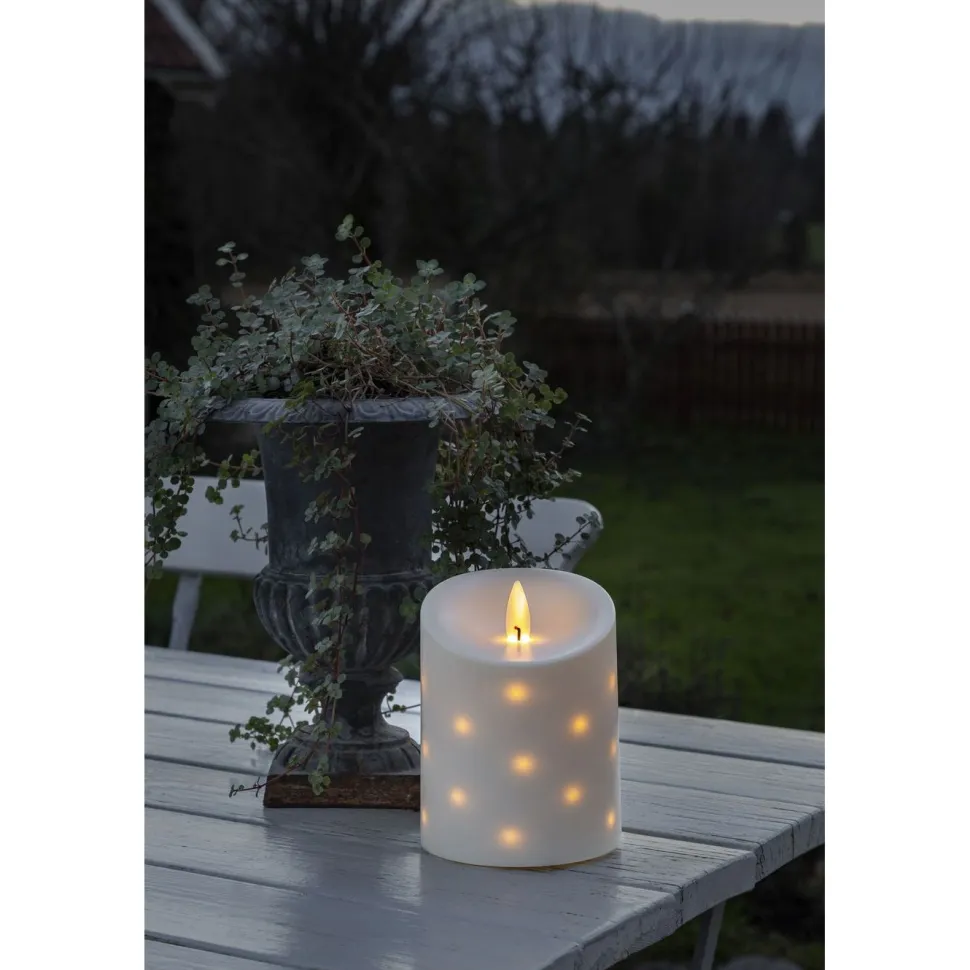 Pöytäkynttilä Konstsmide, IP44, paristokäyttöinen, 25 x LED, 14cm