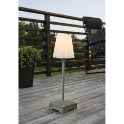 Pöytä-/lattiavalaisin Konstsmide Lucca 453-300 Ø 180x590 mm harmaa/opaali