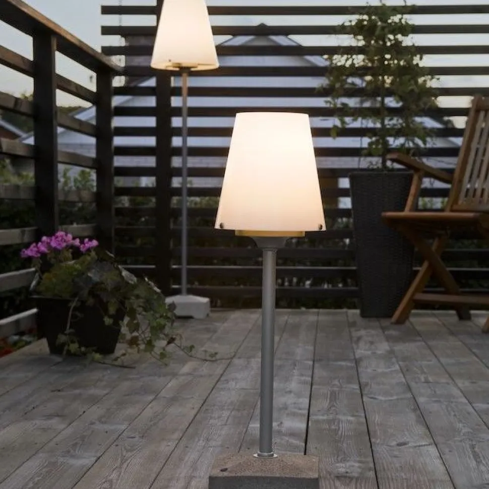 Pöytä-/lattiavalaisin Konstsmide Lucca 453-300 Ø 180x590 mm harmaa/opaali