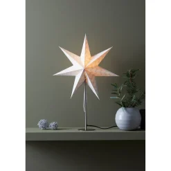 Pöytätähti Markslöjd Admira 45cm E14 teräs/valkoinen