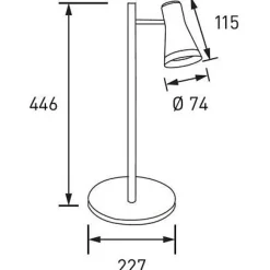 Pöytävalaisin Airam Cara 4.5W/830 320lm 3000K valkoinen
