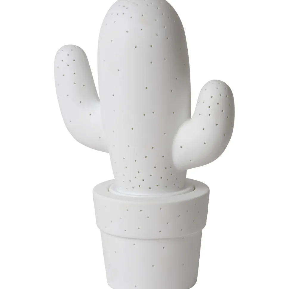 Pöytävalaisin Lucide Cactus Ø20 cm valkoinen