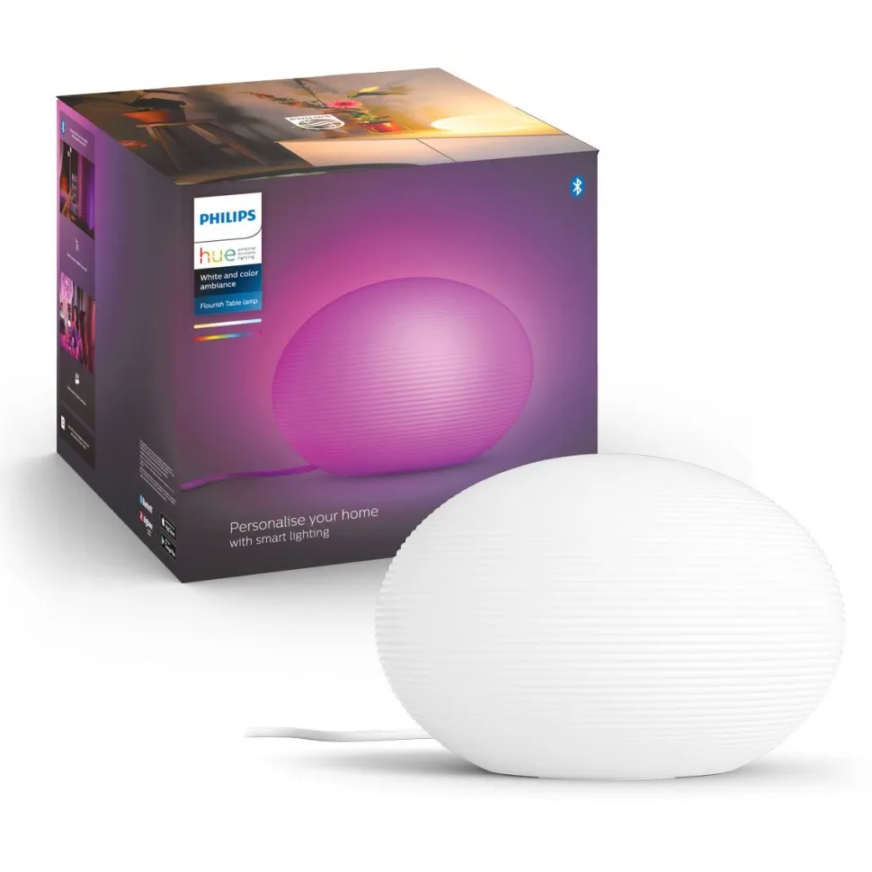 Pöytävalaisin Philips Hue Flourish 9,5W valkoinen