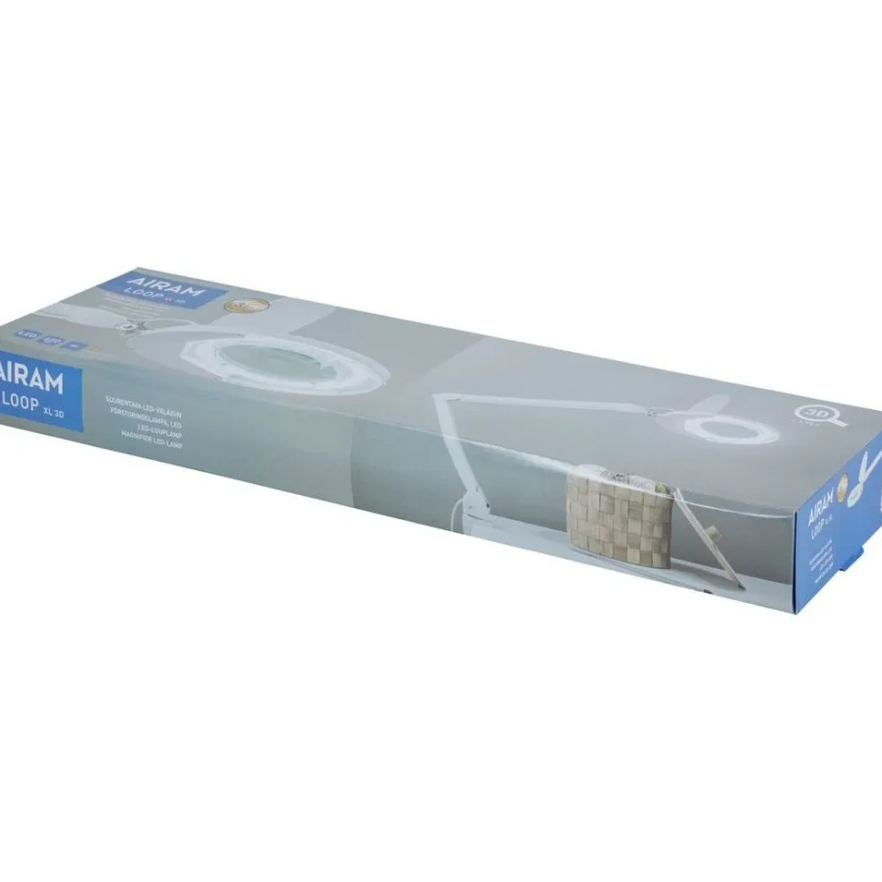 Pöytävalaisin Airam Loop XL 3D, 8W, 650lm, valkoinen