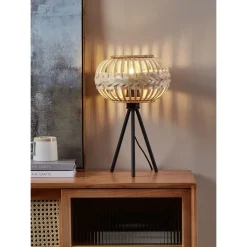 Pöytävalaisin Eglo Amsfield 1, 41cm, E27, 40W, IP20, bambu
