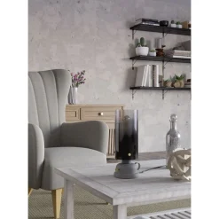 Pöytävalaisin Eglo Gargrave, Ø31.5cm, E27, 40W, IP20, harmaa/messinki